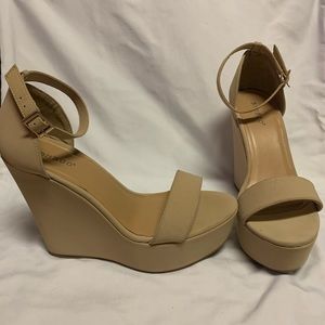 Nude Platform Wedges